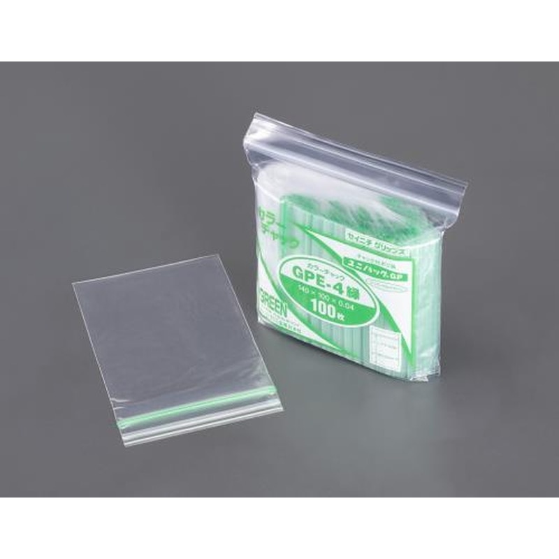 エスコ EA944CG-85 85x60mmポリ袋(チャック付/100枚) 1個（ご注文単位1個）【直送品】
