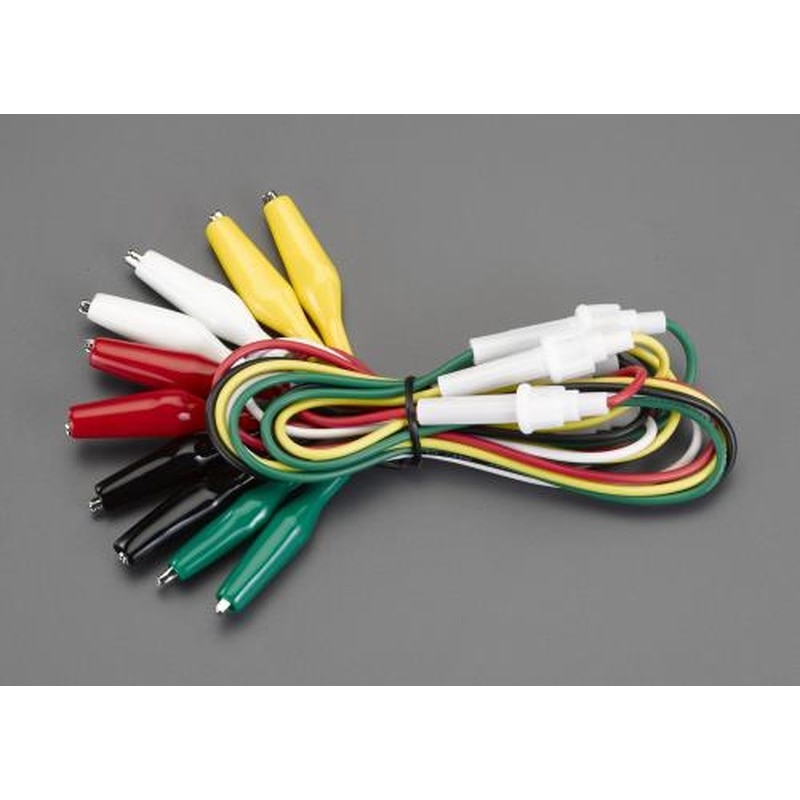 エスコ EA940DT-76 1000mmテストリード(両端クリップ/ヒューズホルダー/5本) 1個（ご注文単位1個）【直送品】