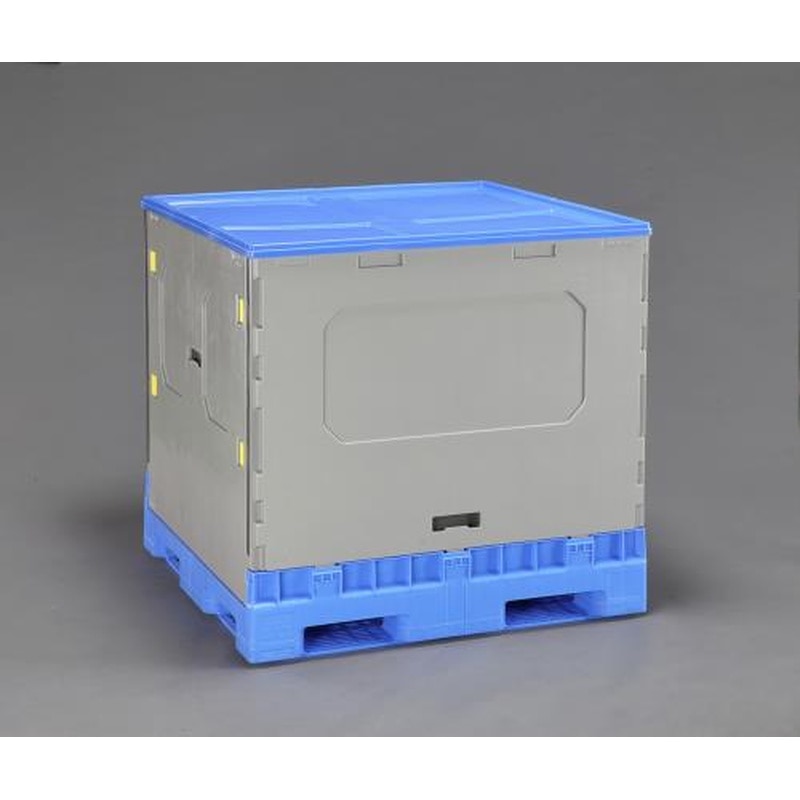 エスコ EA985P-31 1100x1100x1047mmボックスパレット(フタ付) 1個（ご注文単位1個）【直送品】
