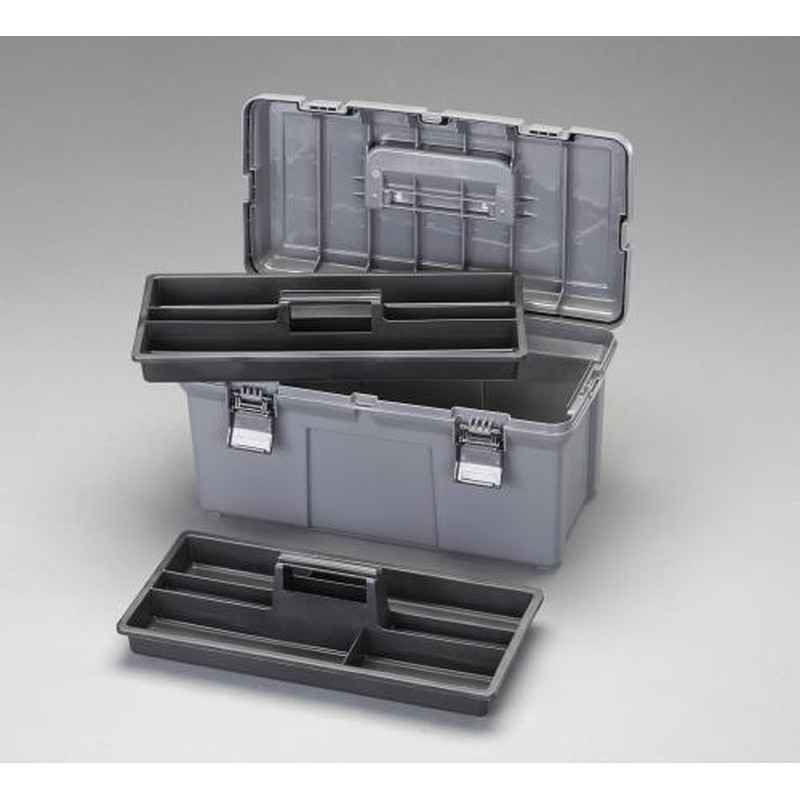 エスコ EA505LA-25 536x280x278mm工具箱(中皿付) 1個(ご注文単位1個)【直送品】