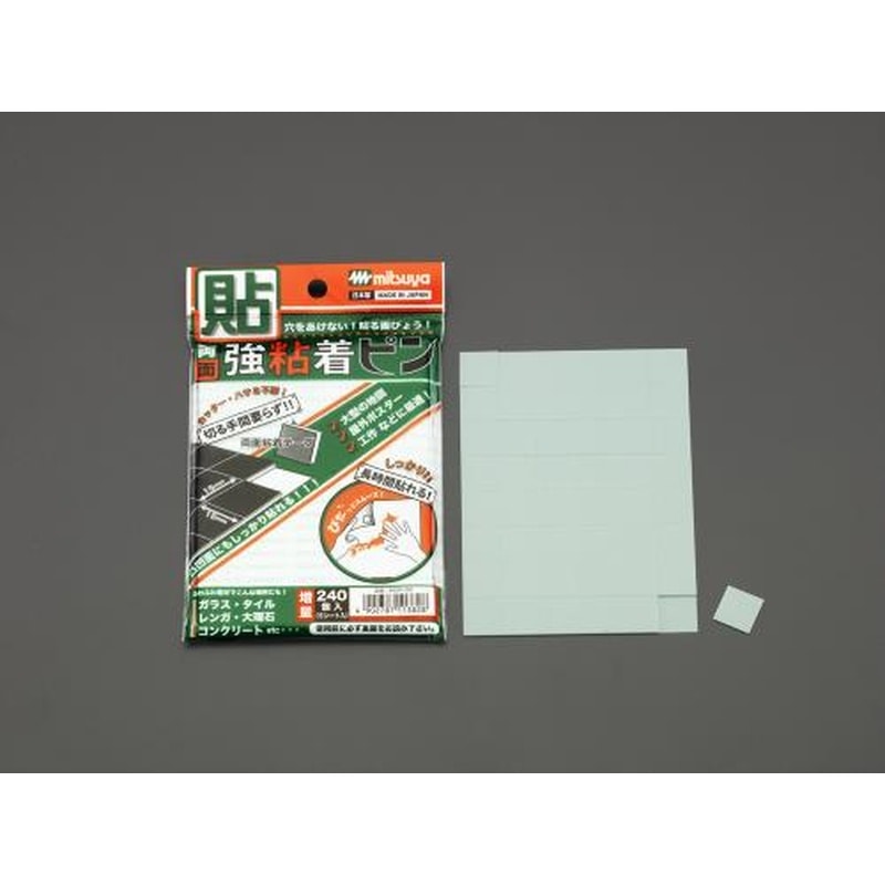 エスコ EA762FC-36 貼る画鋲(強力型)(48個x5シート) 1個(ご注文単位1個)【直送品】