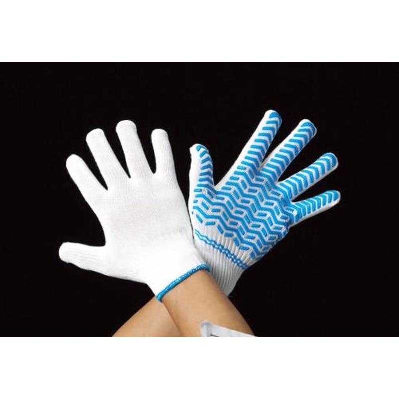 エスコ EA354AC-8[L/230mm]手袋(ポリエステル・綿・滑り止め付) 1個（ご注文単位1個）【直送品】