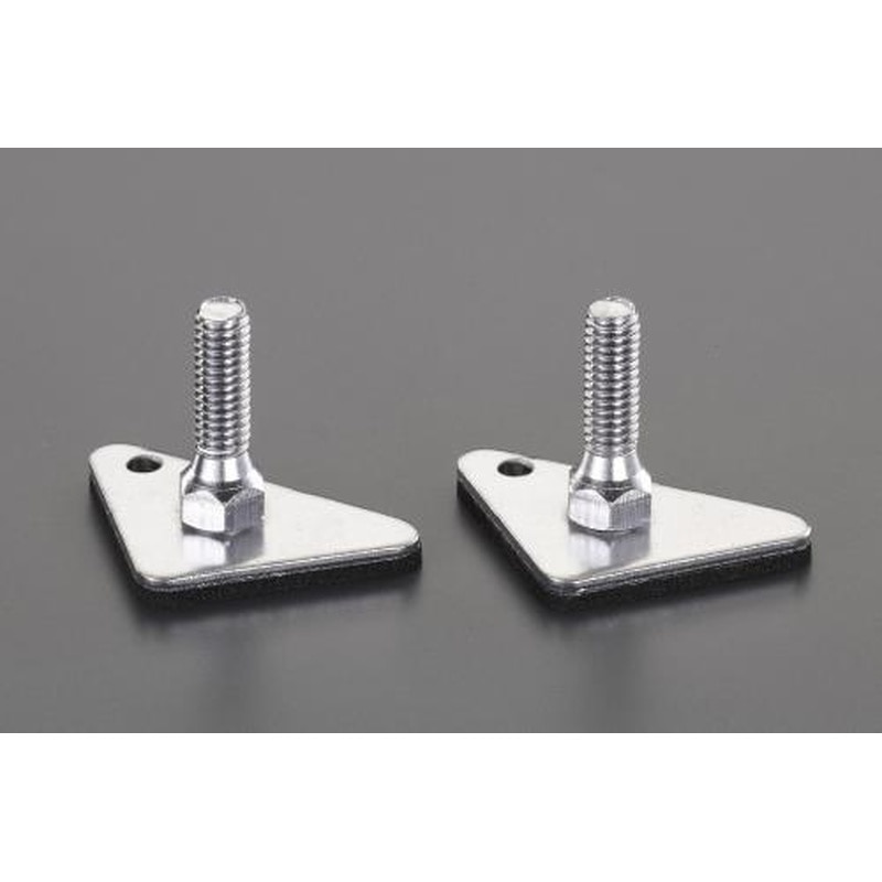 エスコ EA976AJ-204 φ25mm用メタルラック三角アジャスター(2個入) 1個(ご注文単位1個)【直送品】