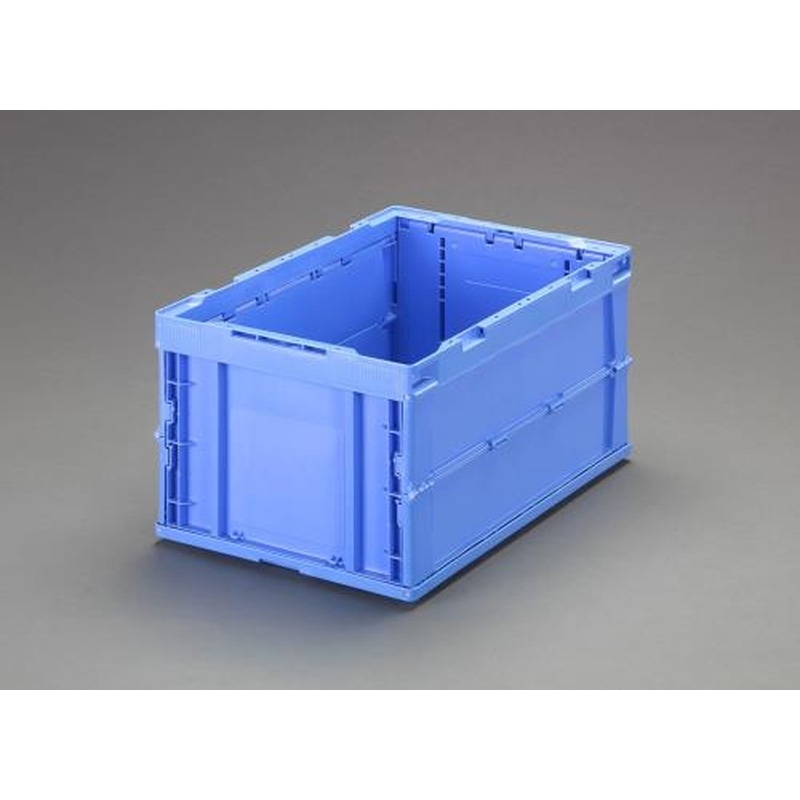 エスコ EA506AA-203 530x366x272mm/42.9L折畳コンテナ(青) 1個(ご注文単位1個)【直送品】