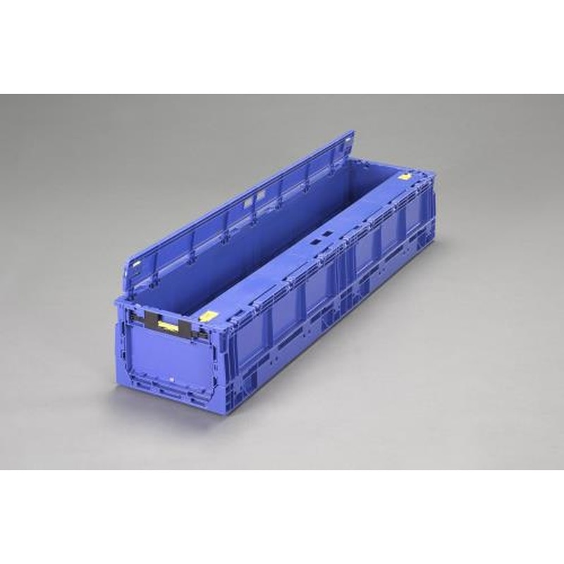 エスコ EA506AA-217 1100x285x203mm/51.2L折畳コンテナ(青) 1個(ご注文単位1個)【直送品】