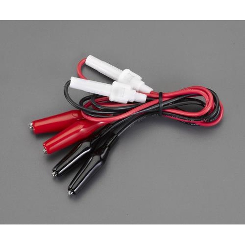 エスコ EA940DT-77 1000mmテストリード(両端クリップ/ヒューズホルダー/2本) 1個（ご注文単位1個）【直送品】