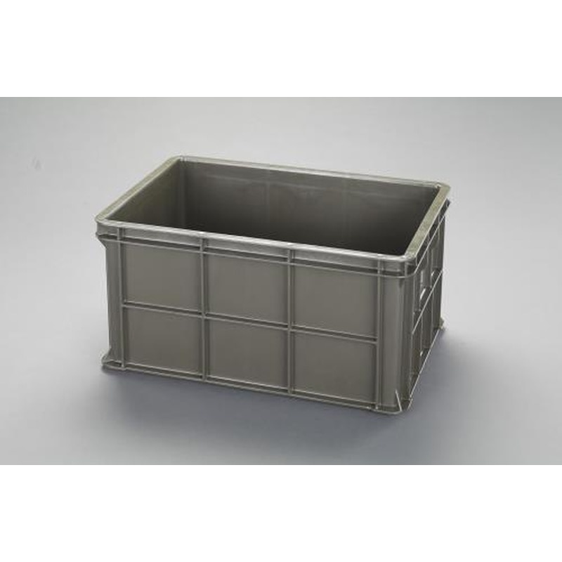 エスコ EA506AF-54 656x456x326mm/77.2Lコンテナ(OD色) 1個（ご注文単位1個）【直送品】