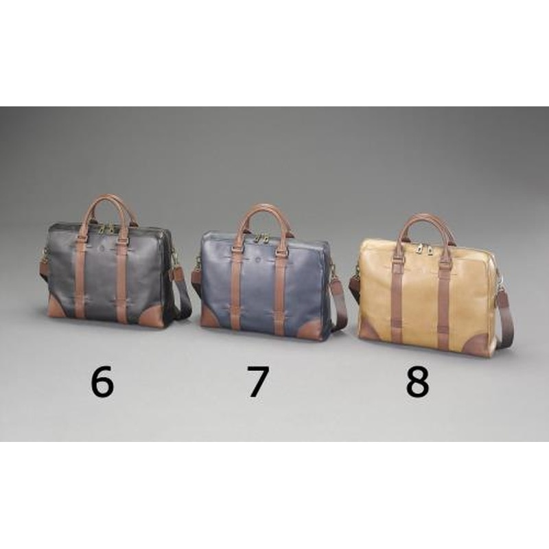 エスコ EA927BK-8 400x300x100mm高級ビジネスバッグ(茶) 1個（ご注文単位1個）【直送品】