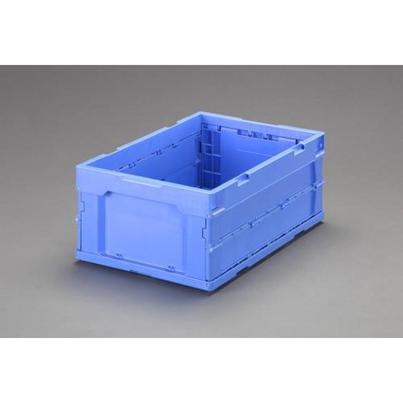 エスコ EA506AA-202 530x366x221mm/34.5L折畳コンテナ(青) 1個(ご注文単位1個)【直送品】