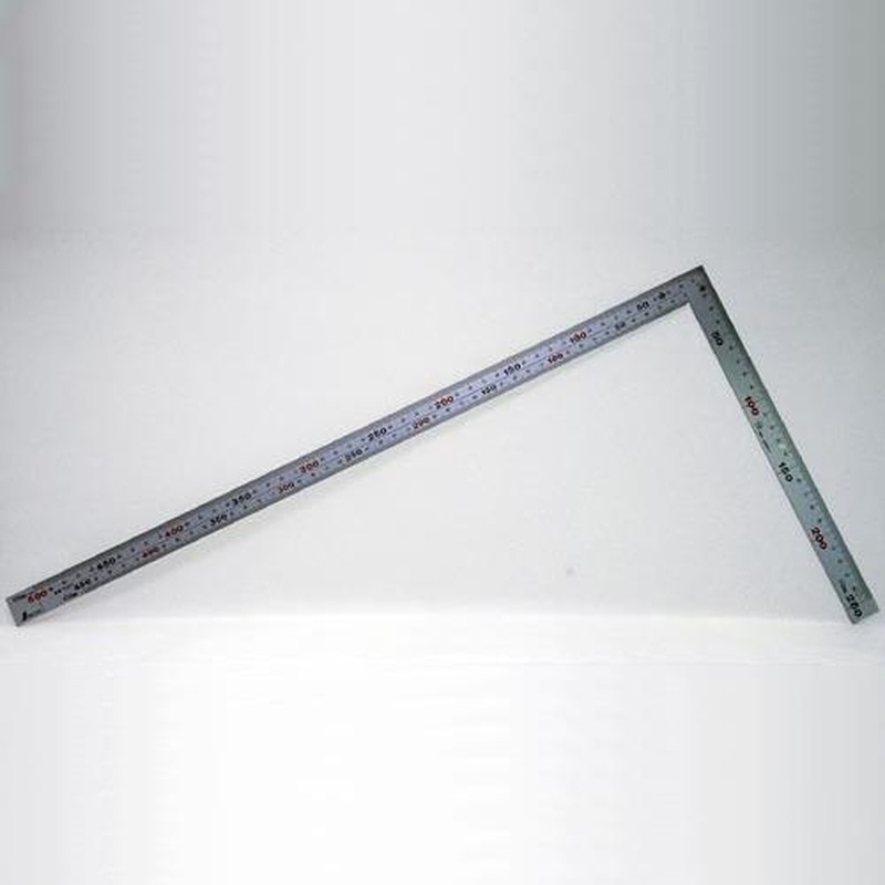 エスコ EA720YV-15 250x500mm厚手幅広シルバー曲尺(マグネット付) 1個（ご注文単位1個）【直送品】