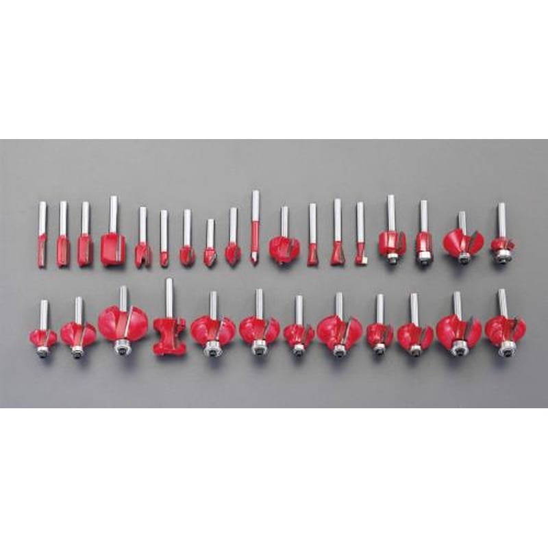 エスコ EA828A-30A 30本組ルータービットセット 1個（ご注文単位1個）【直送品】