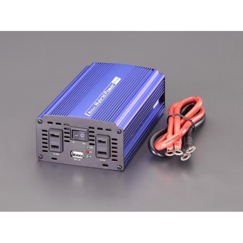 エスコ EA812JA-5BB DC12V→AC100V/450Wインバーター 1個(ご注文単位1個)【直送品】