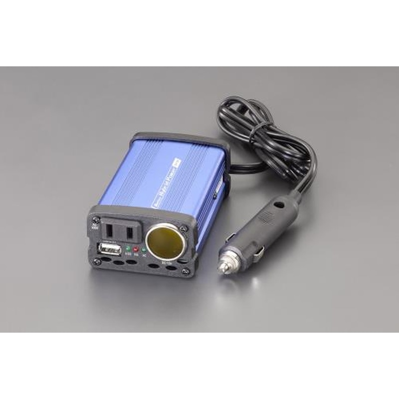 エスコ EA812JA-1DB DC12V→AC100V/80Wインバーター 1個(ご注文単位1個)【直送品】