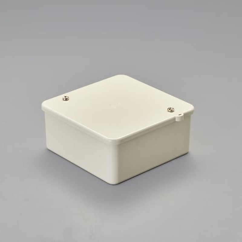 エスコ EA947HB-63 中形四角アウトレットボックス(浅型/ノック無/ベージュ) 1個(ご注文単位1個)【直送品】