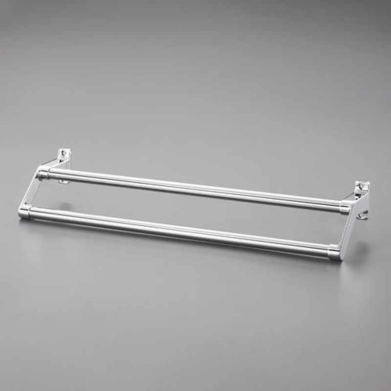エスコ EA638LE-211 453mmタオル掛け(ステンレス製/2段式) 1個(ご注文単位1個)【直送品】