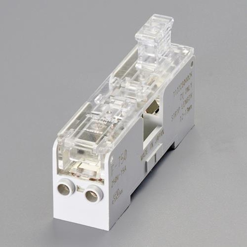 >エスコ EA940DL-86 250V/15A［6.4x30mm]ヒューズホルダー(横型連結) 1個（ご注文単位1個）【直送品】