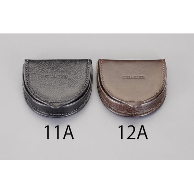 エスコ EA927TP-12A 80x88x23mmコインケース(本革製/ブラウン) 1個(ご注文単位1個)【直送品】