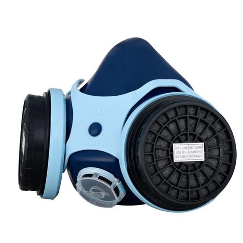 エスコ EA800MX-22 直結型防毒マスク(2缶式) 1個(ご注文単位1個)【直送品】