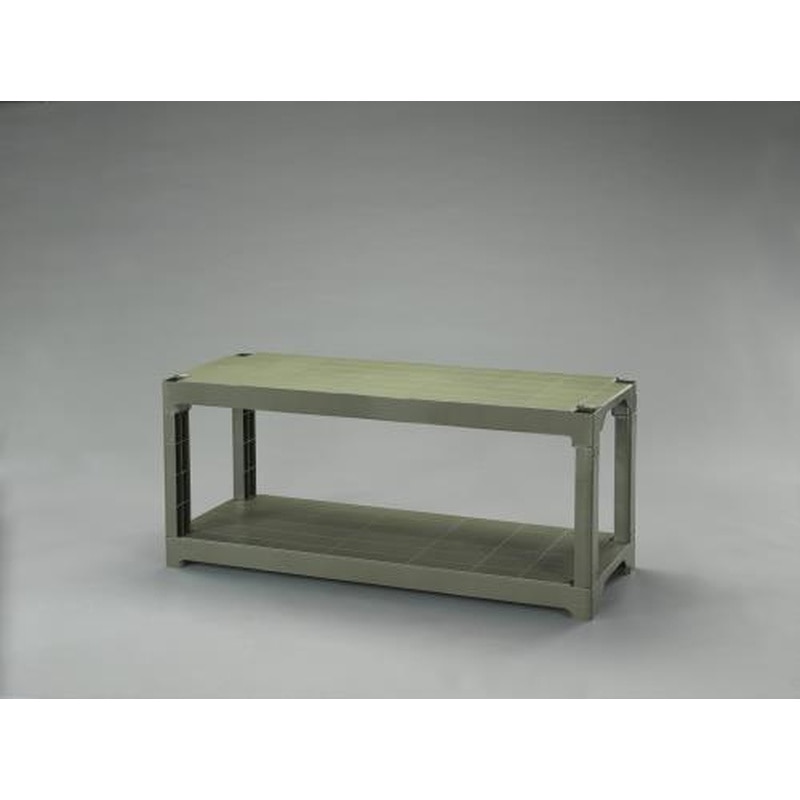 エスコ EA976AL-42 1200x450x515mm/2段プラスチック棚(OD色) 1個(ご注文単位1個)【直送品】