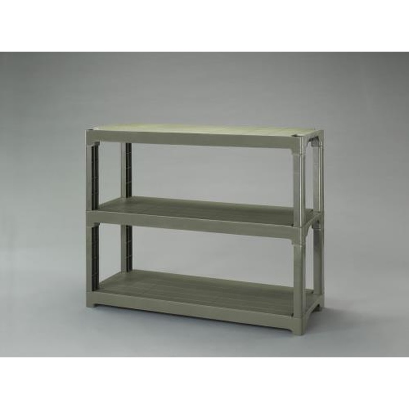 エスコ EA976AL-43 1200x450x944mm/3段プラスチック棚(OD色) 1個(ご注文単位1個)【直送品】