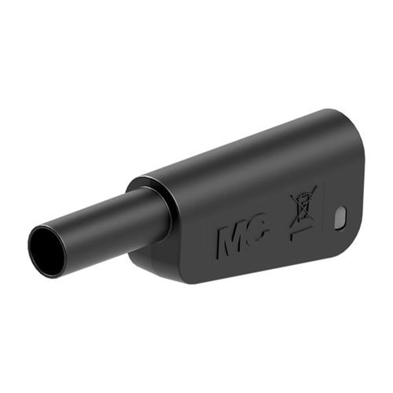 エスコ EA940DP-331A 4mmセーフティプラグ(スタック接続可能/黒) 1個(ご注文単位1個)【直送品】