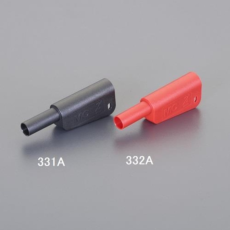 エスコ EA940DP-332A 4mmセーフティプラグ(スタック接続可能/赤) 1個(ご注文単位1個)【直送品】