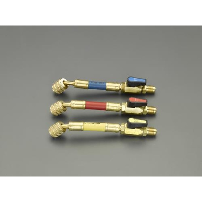 エスコ EA104TJ-0 15cm/R32R410Aボールバルブ付チャージホース(3本組) 1個（ご注文単位1個）【直送品】