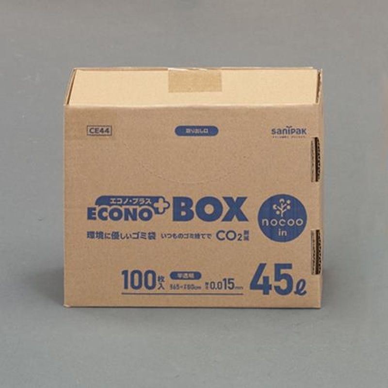 エスコ EA995AD-341A 650x800mm/45Lポリ袋(半透明/100枚) 1個(ご注文単位1個)【直送品】