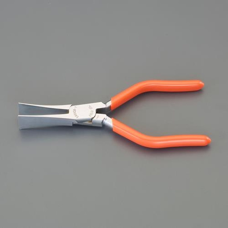 エスコ EA542B-1 160mmフラットノーズプライヤー(アルミフィン修正用) 1個(ご注文単位1個)【直送品】