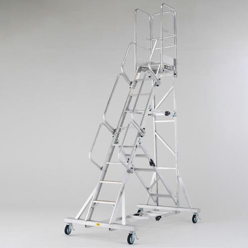 エスコ EA903BE-12A 2.66m/9段作業台(手摺り付/折畳式) 1個（ご注文単位1個）【直送品】