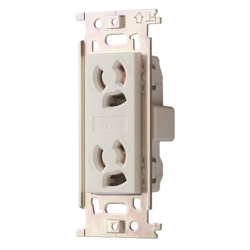 エスコ EA940cm-6A 125V/15A［2クチ・抜け止め]コンセント 1個（ご注文単位1個）【直送品】