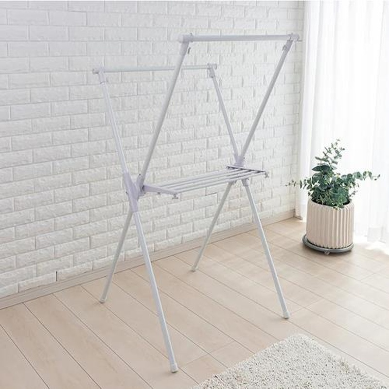 エスコ EA951FD-30A 1320x730x680mm物干しスタンド(ステンレス製) 1個(ご注文単位1個)【直送品】