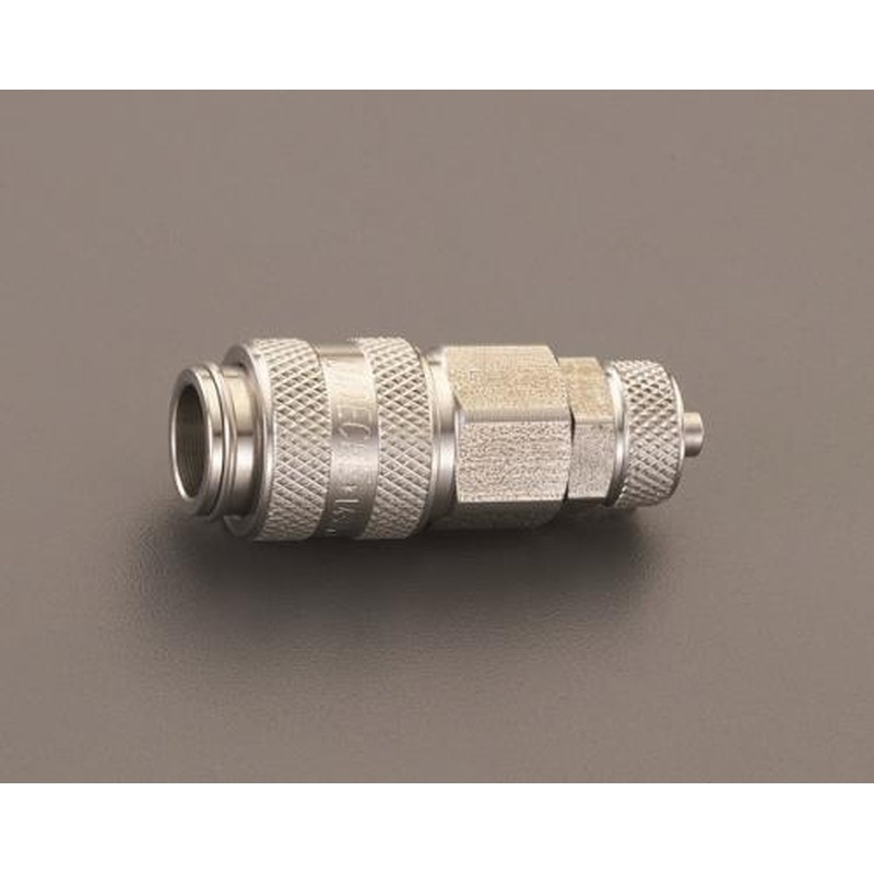 エスコ EA140GJ-306 4x6mmウレタンホースカップリング(ステンレス製/ワンプッシュ) 1個（ご注文単位1個）【直送品】