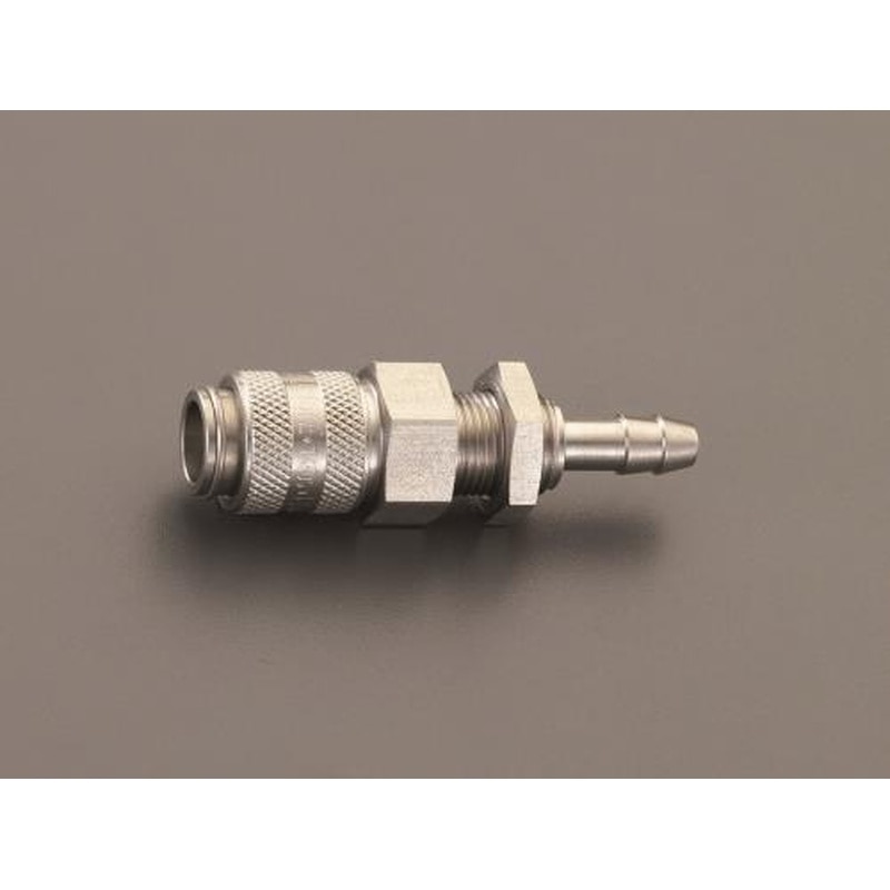 エスコ EA140GJ-505 5mmウレタンホースカップリング(隔壁/ステンレス/ワンプッシュ) 1個（ご注文単位1個）【直送品】