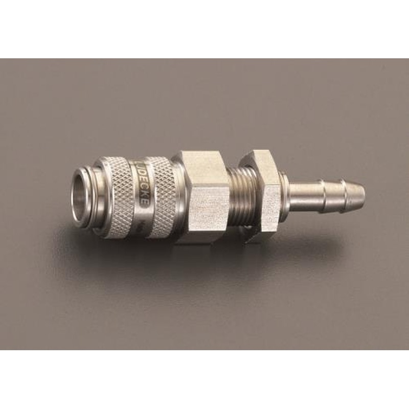 エスコ EA140GL-506 6mmウレタンホースカップリング(隔壁/ステンレス製) 1個（ご注文単位1個）【直送品】