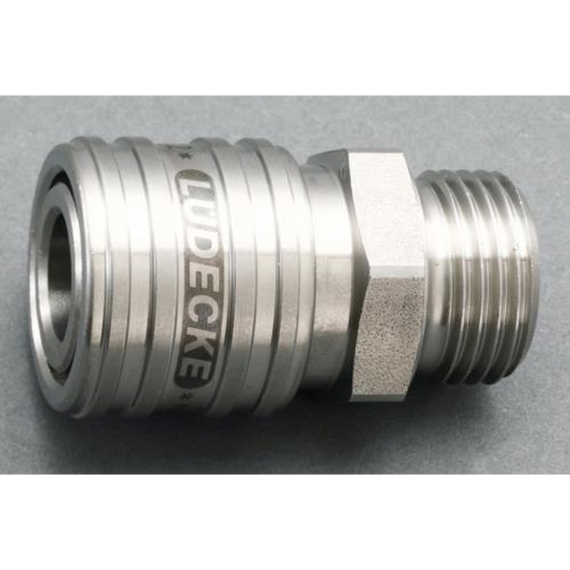 エスコ EA140GR-3 G3/8”雄ねじカップリング(ステンレス製/ワンプッシュ) 1個（ご注文単位1個）【直送品】
