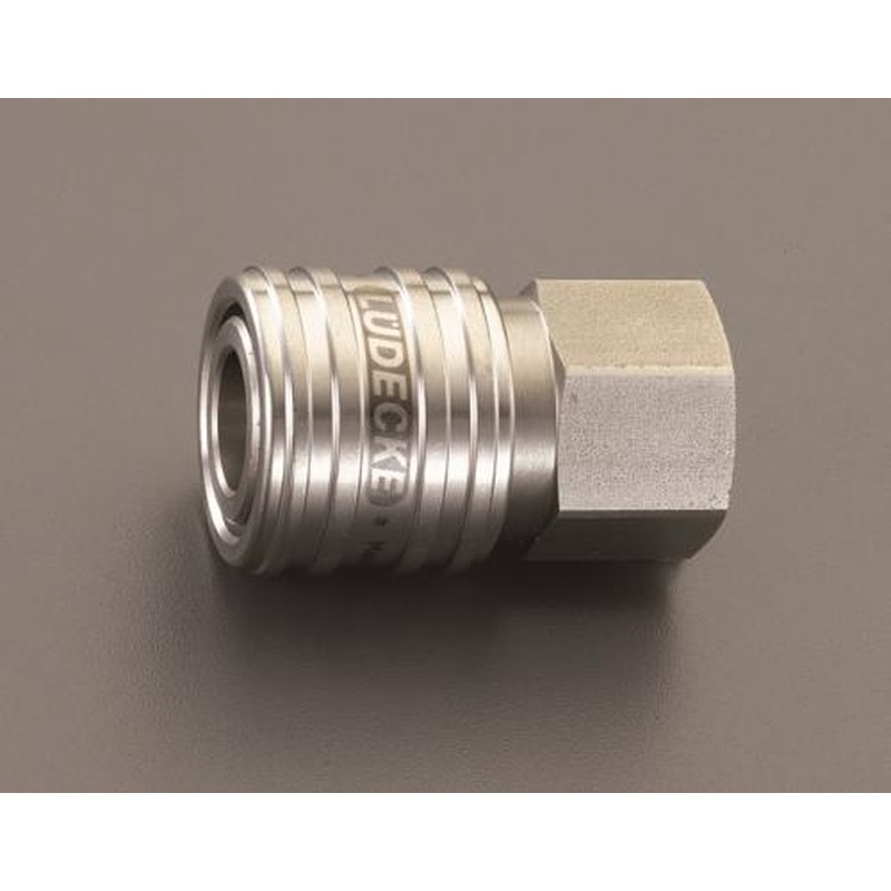 エスコ EA140GR-104 G1/2”雌ねじカップリング(ステンレス製/ワンプッシュ) 1個（ご注文単位1個）【直送品】
