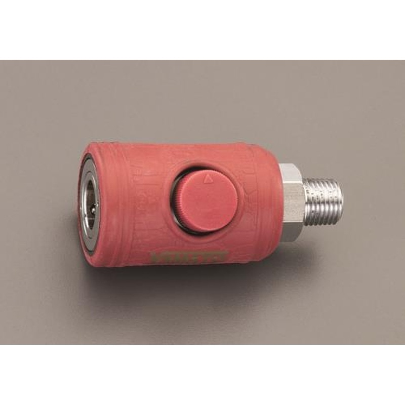 エスコ EA140TB-2 1/4”エアーカップリングソケット(ボタン式) 1個(ご注文単位1個)【直送品】