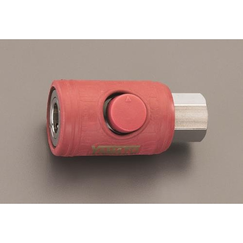 エスコ EA140TC-2 1/4”エアーカップリングソケット(ボタン式) 1個(ご注文単位1個)【直送品】