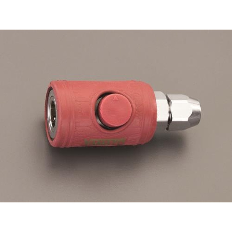 エスコ EA140TD-2 6.5mmエアーカップリングソケット(ボタン式) 1個(ご注文単位1個)【直送品】