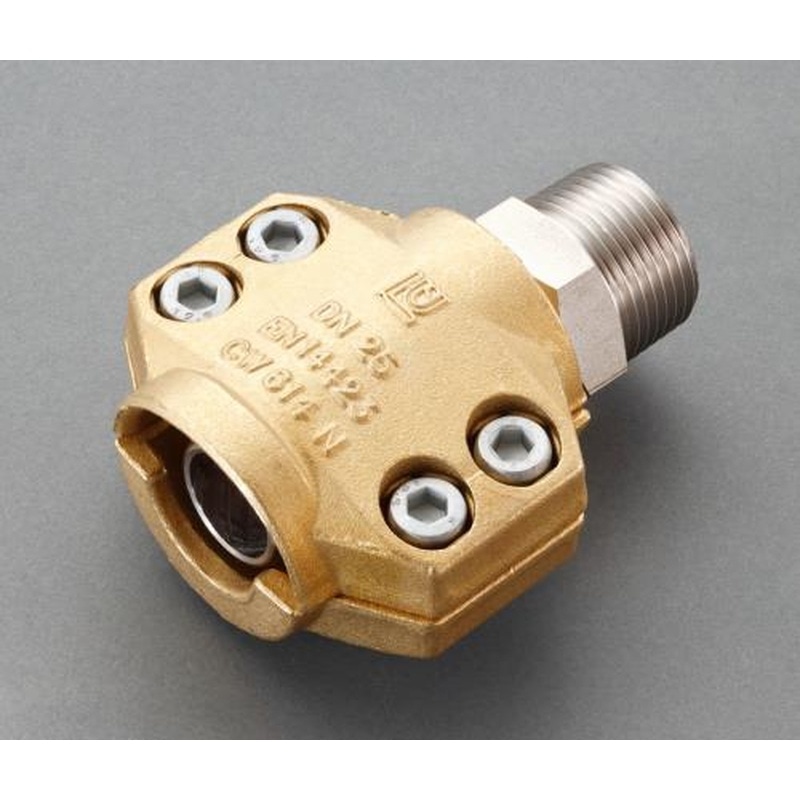 エスコ EA141BL-108 25mm用雄ねじセーフティーホースクランプ(スチーム・温水用) 1個(ご注文単位1個)【直送品】