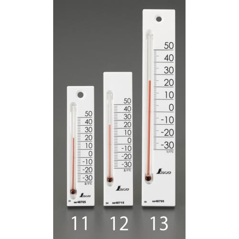 エスコ EA728G-13 200x34mm温度計(白) 1個（ご注文単位1個）【直送品】