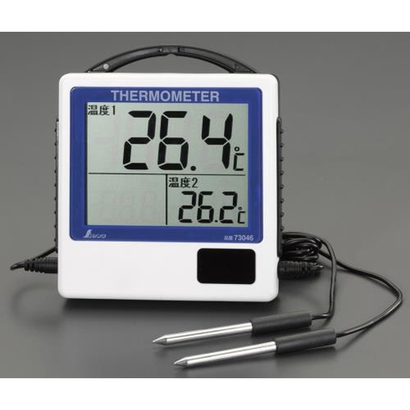 エスコ EA728AF-12 デジタル温度計(2点計測) 1個（ご注文単位1個）【直送品】