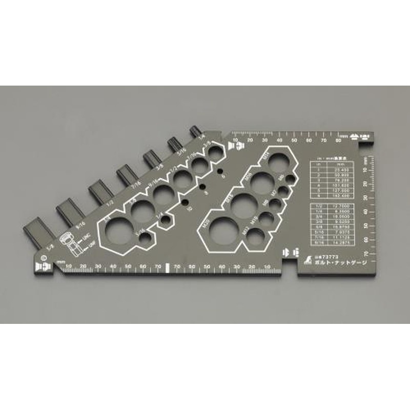 エスコ EA725SD-51 ボルト・ナットゲージ 1個（ご注文単位1個）【直送品】