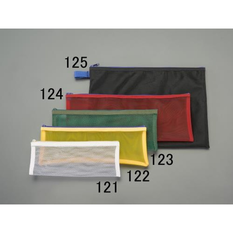 エスコ EA509AD-125 340x240mm小物袋(ナイロンメッシュ/ブラック) 1個（ご注文単位1個）【直送品】