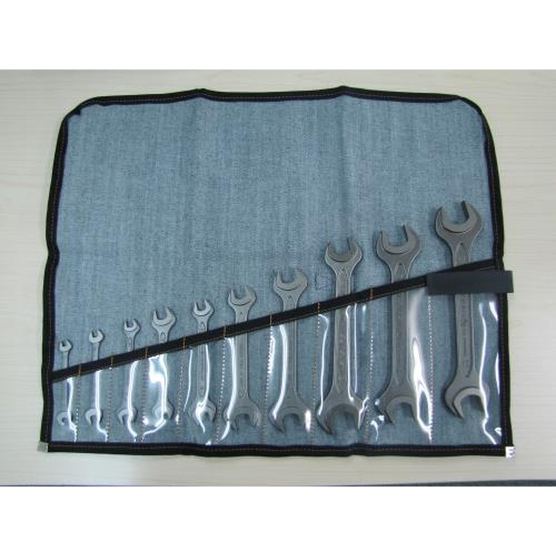 エスコ EA615N-100 10本組/5.5-27mm両口スパナセット(強力型) 1個（ご注文単位1個）【直送品】