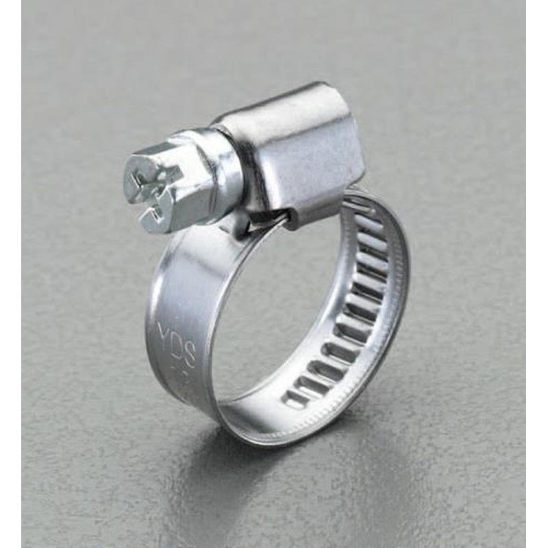 エスコ EA463AX-12 8-12mmホースクランプ(ステンレス製/10個) 1個（ご注文単位1個）【直送品】