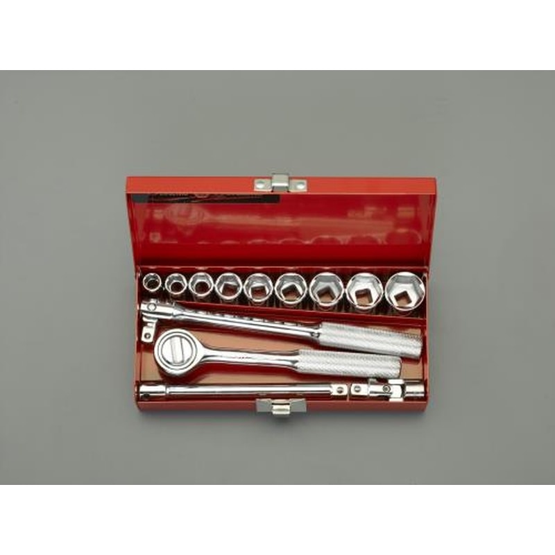 エスコ EA617AC-8 3/8”DR/13個組ソケットレンチセット(インチ) 1個（ご注文単位1個）【直送品】