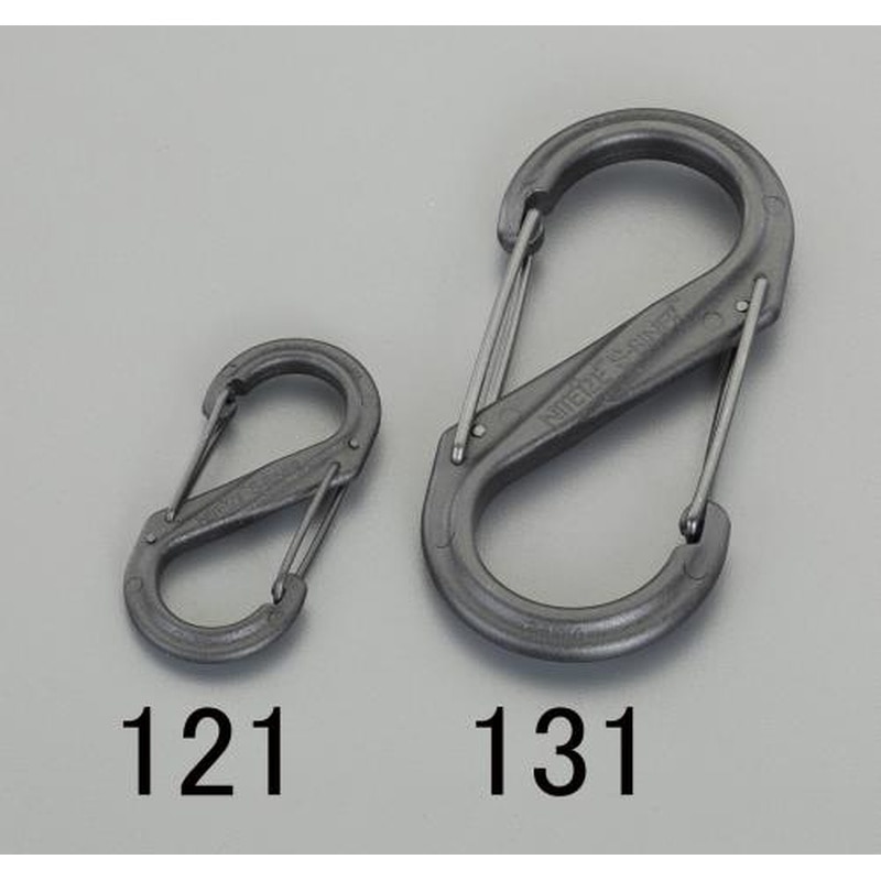 エスコ EA638AD-131 89x41mmSカンスナップフック(黒) 1個(ご注文単位1個)【直送品】