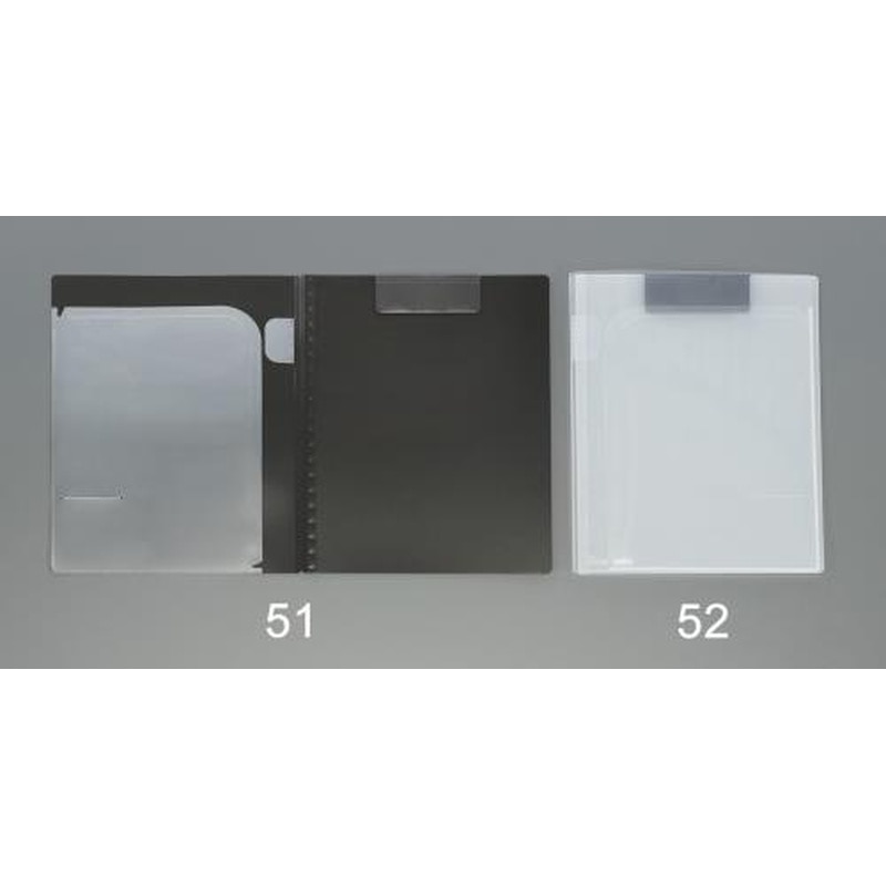 エスコ EA762DA-52 320x237x6mm/A4クリップファイル(マグネット/クリア) 1個(ご注文単位1個)【直送品】